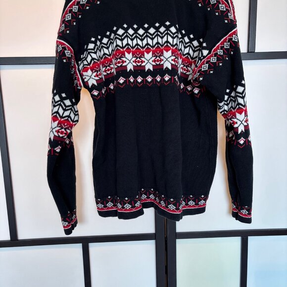 Hanna Andersson Fair Isle Sweater Nordic Quarter-Zip Womens Sz Large Cotton Knit - Picture 16 of 16